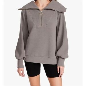 Varley Mauve Quarter-Zip Pullover